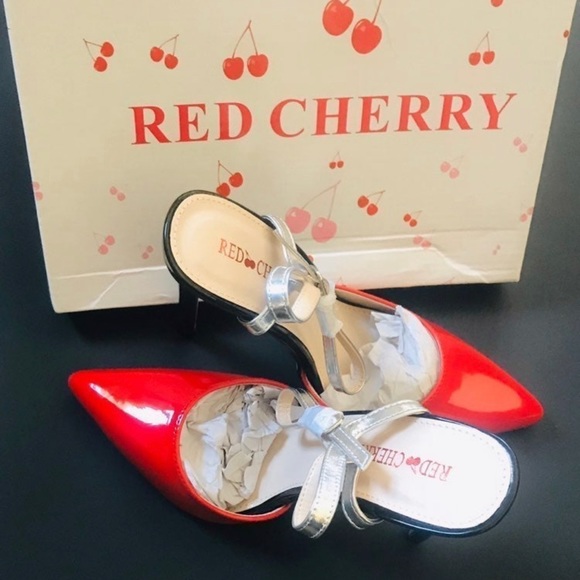 Red Cherry Heels - Picture 2 of 3